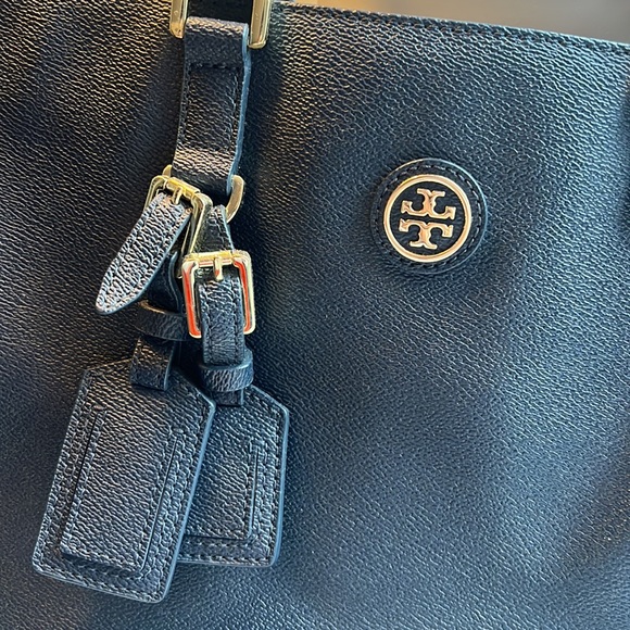 EUC AUTHENTIC Navy Tory Burch Roslyn Tote - Picture 2 of 2